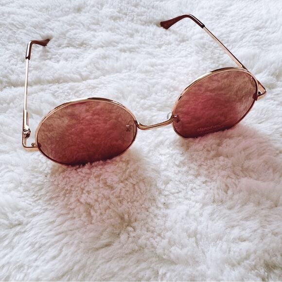 Harper Rose Gold Round Lens Sunglasses - Picture 8 of 10